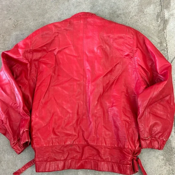 Saks Fifth Avenue Men's Vibrant Red Leather Jacket
